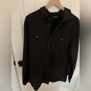 A[X]IST Mens Black Button-Up Shirt